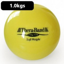 Pelota carga ligera 1.0 kg Theraband amarilla diámetro 11.5 cm - Envío Gratuito