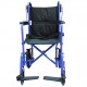 Silla de traslado de aluminio con asiento de 19" color azul