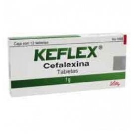 Keflex 12 Tabletas 1g - Envío Gratuito