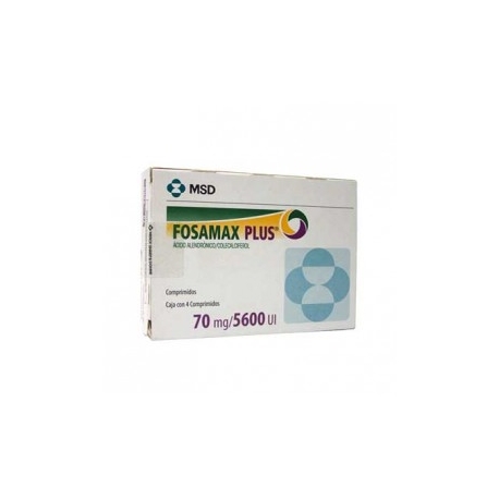 Fosamax Plus 4 Comprimidos 70mg (5600ui) - Envío Gratuito